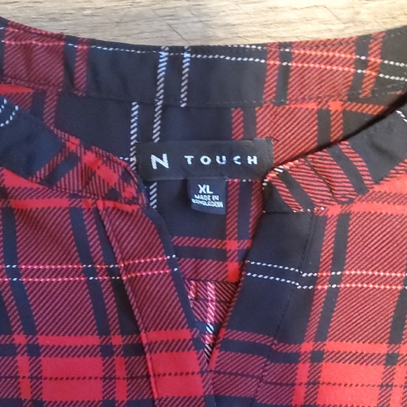 Red and Black Plaid Blouse - Picture 2 of 6